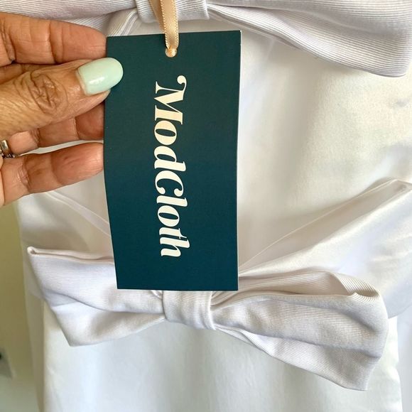 Mod Cloth A-Line White Wedding/Bridal Party Dress - Picture 9 of 11